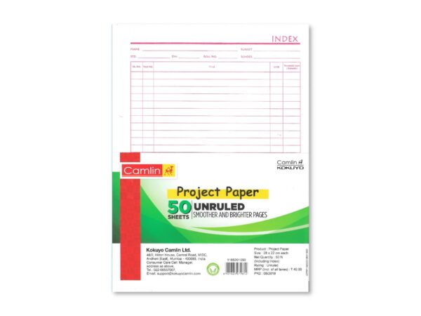 Camlin Project Paper Plain 50 Sheets
